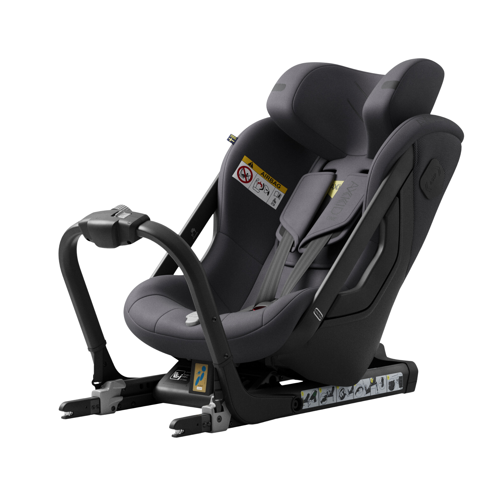 Axkid ONE 3 - Arctic Mist Grey - iSize 61-125 cm - 61-125 cm (3 mdr. til 7 år) - MamaMilla