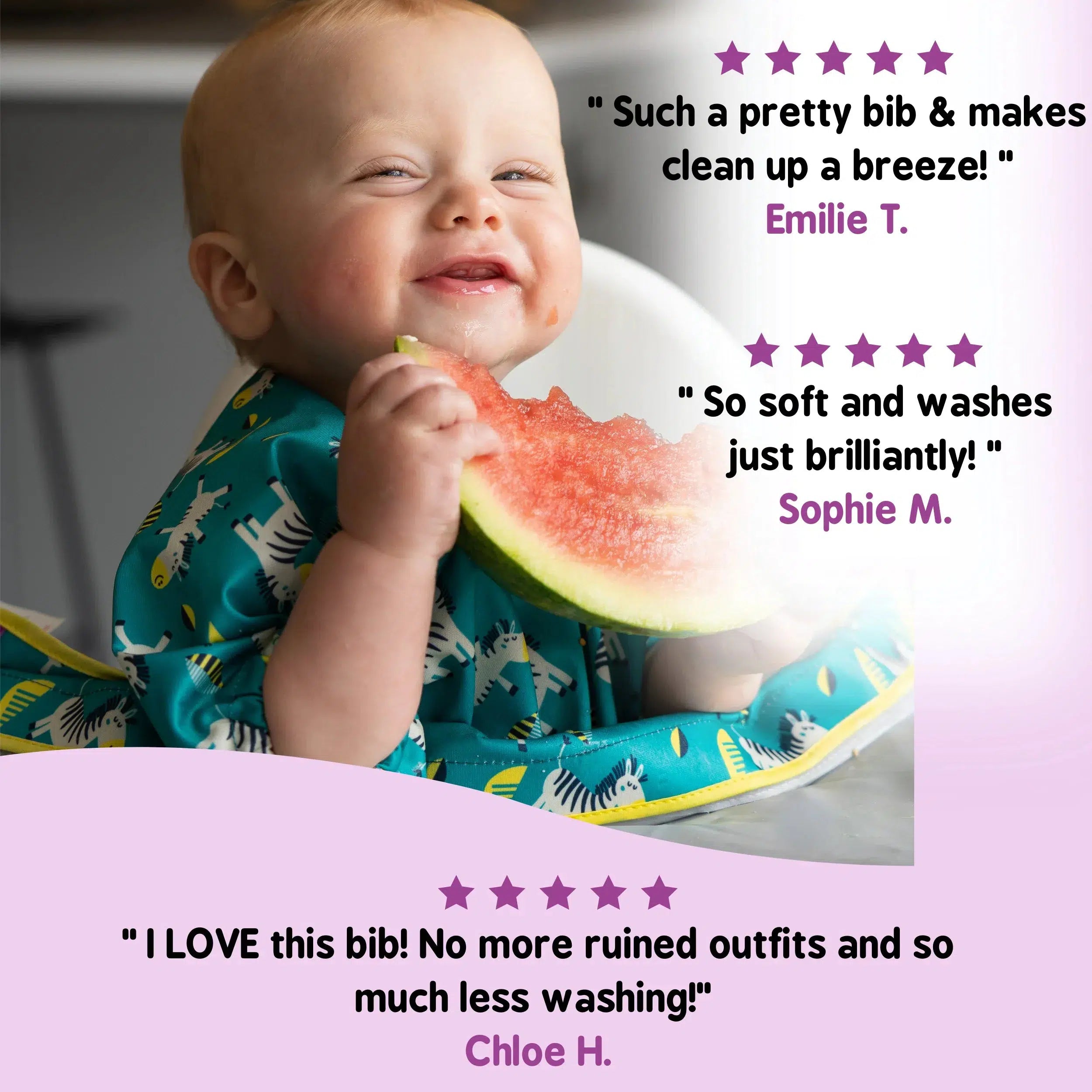 Tidy Tot Hagesmæk med Korte Ærmer til Bakke - Regnbuer - Hagesmæk uden ærmer - MamaMilla