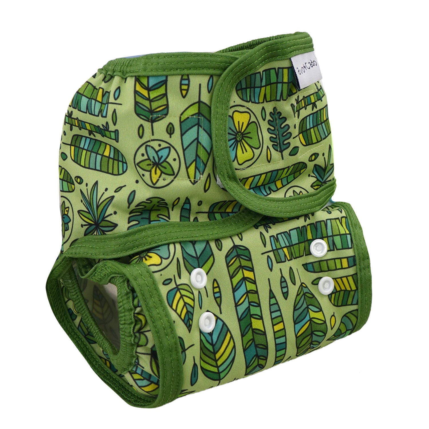 avo+cado one size sprout cover (hook & loop) - Funky Pineapples, Groovy Whales, Happy Turtles, Jungle Leaves, Avocado Heroes - - MamaMilla