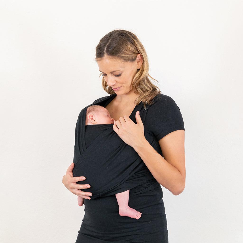 Moby Top med støtte og Vikle t-shirt Bump & Beyond - Sort - Strækvikle - MamaMilla