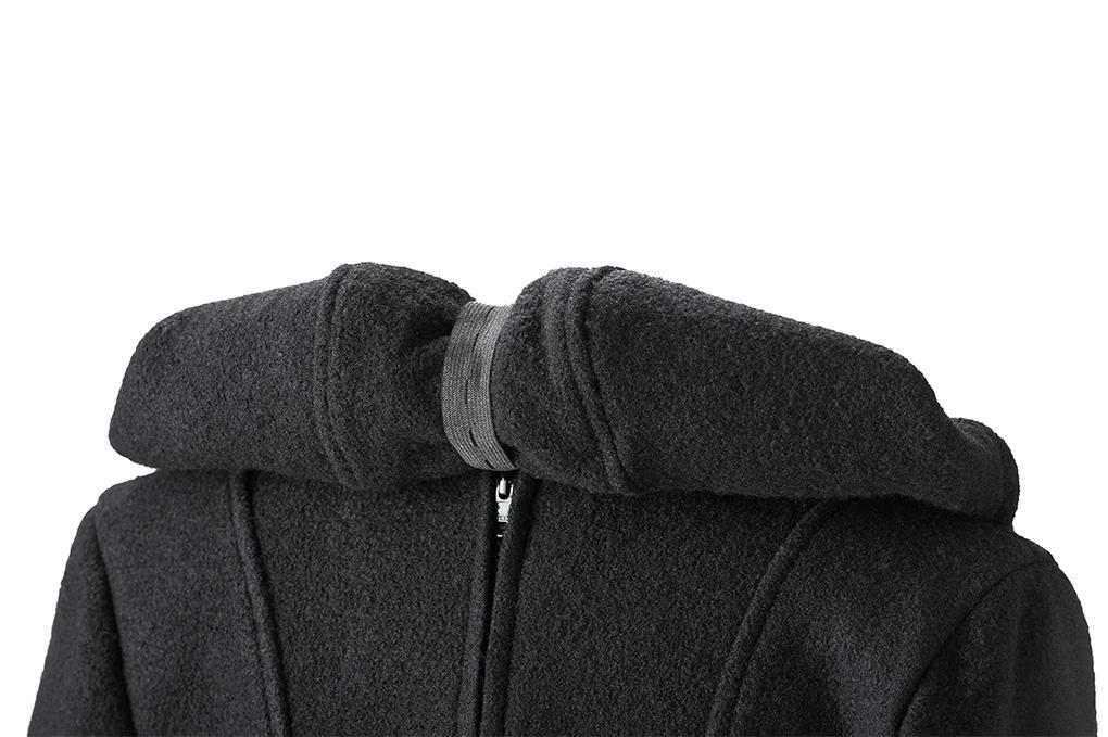 Mamalila 4i1 bære- og graviditetsjakke også til rygbæring - Uld - Anthracite - Bærejakke - MamaMilla