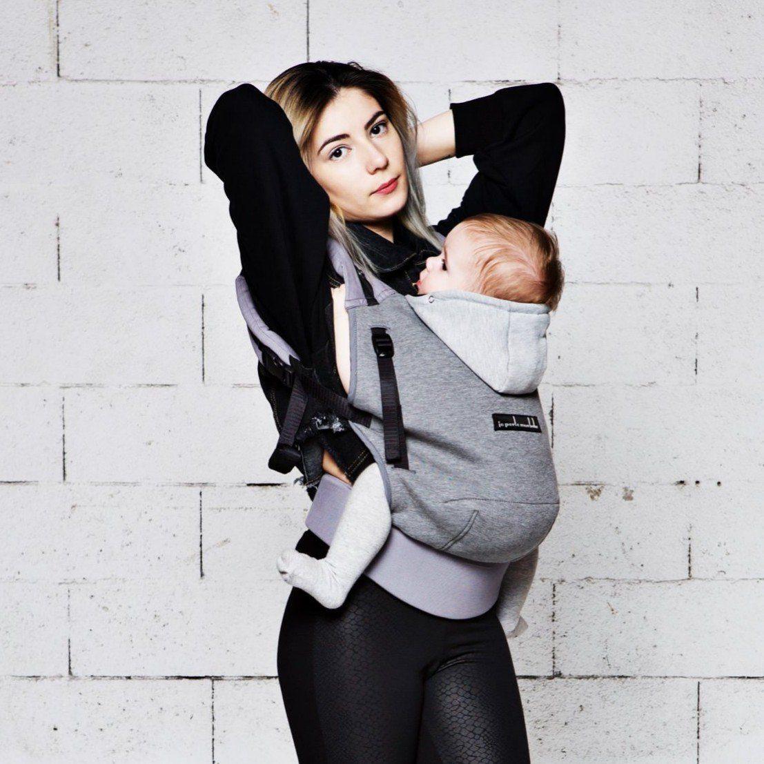 Love radius bæresele - Hoodie carrier - Mørkegrå/Flanel Grey - Bæresele - MamaMilla