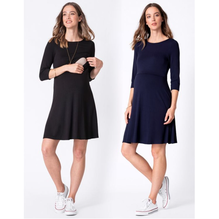 Seraphine vente-og ammekjole - Una - Navy - Ammetøj - MamaMilla