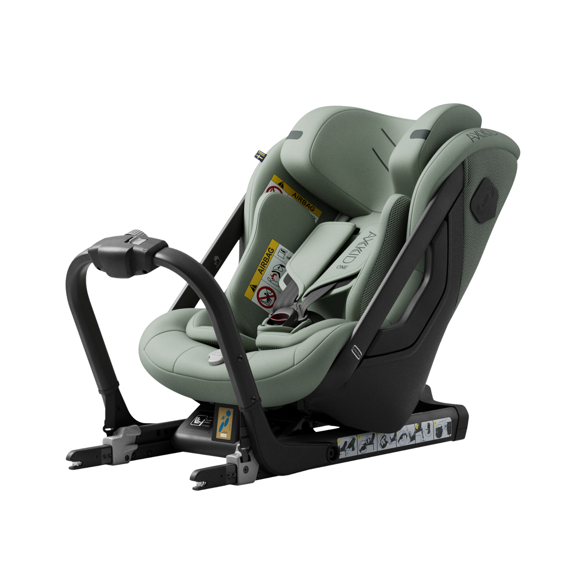 Axkid ONE+ 3 - Nordic Bloom Green - iSize 40-125 cm - 40-125 cm (Nyfødt til 7 år) - MamaMilla