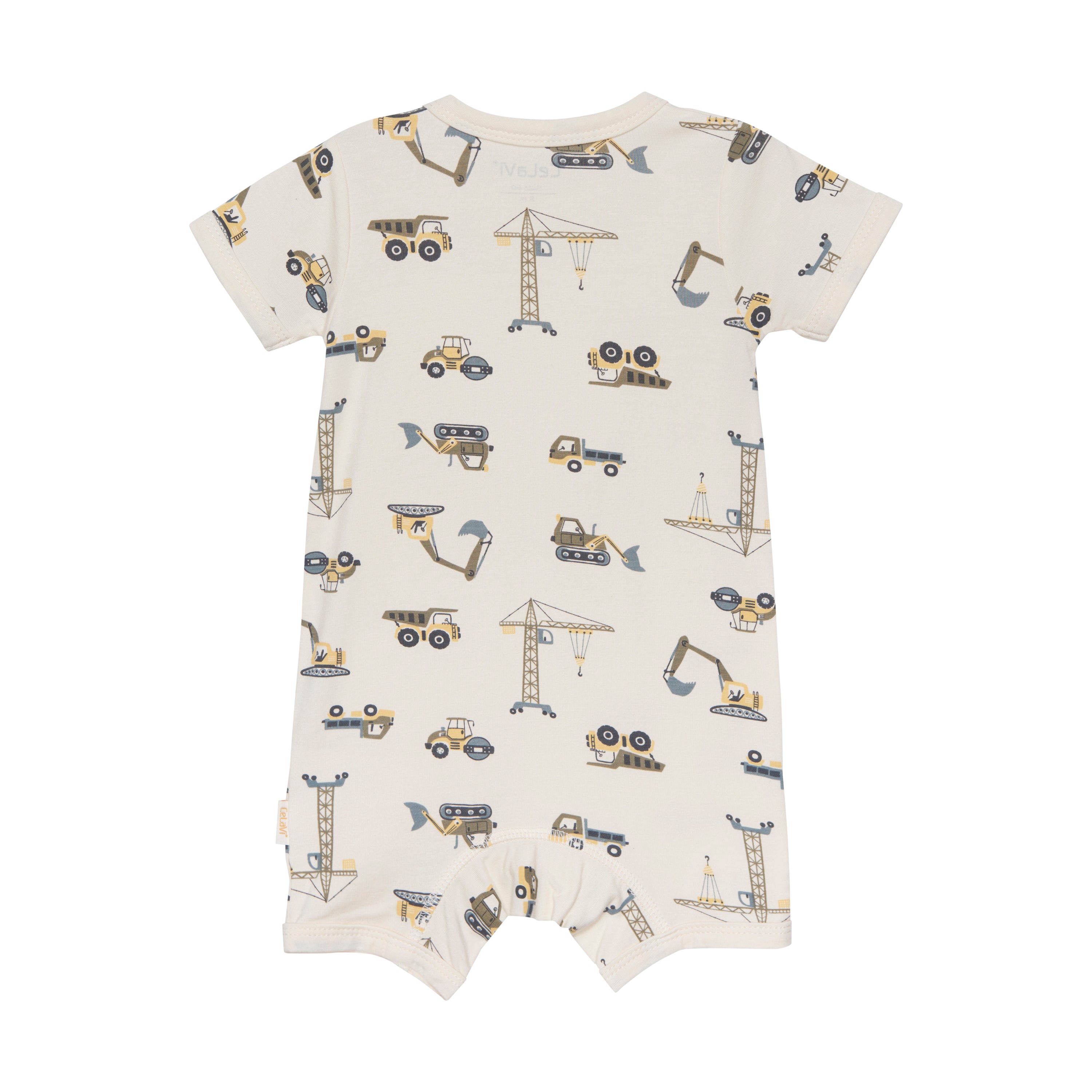 Celavi Heldragt med korte ærmer og ben - Arbejdsbiler - Aloe - Heldragt - MamaMilla