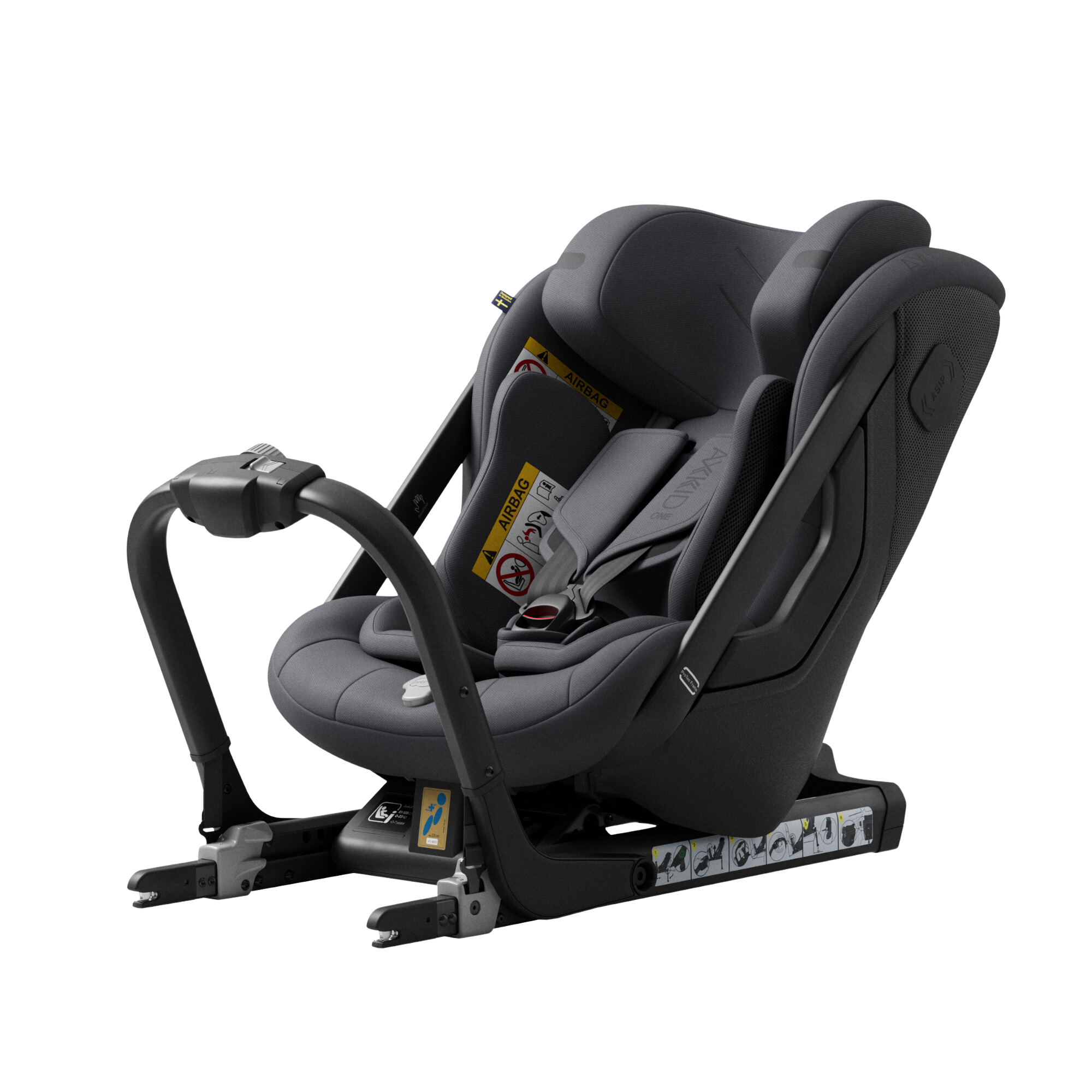 Axkid ONE 3 - Arctic Mist Grey - iSize 61-125 cm - 61-125 cm (3 mdr. til 7 år) - MamaMilla