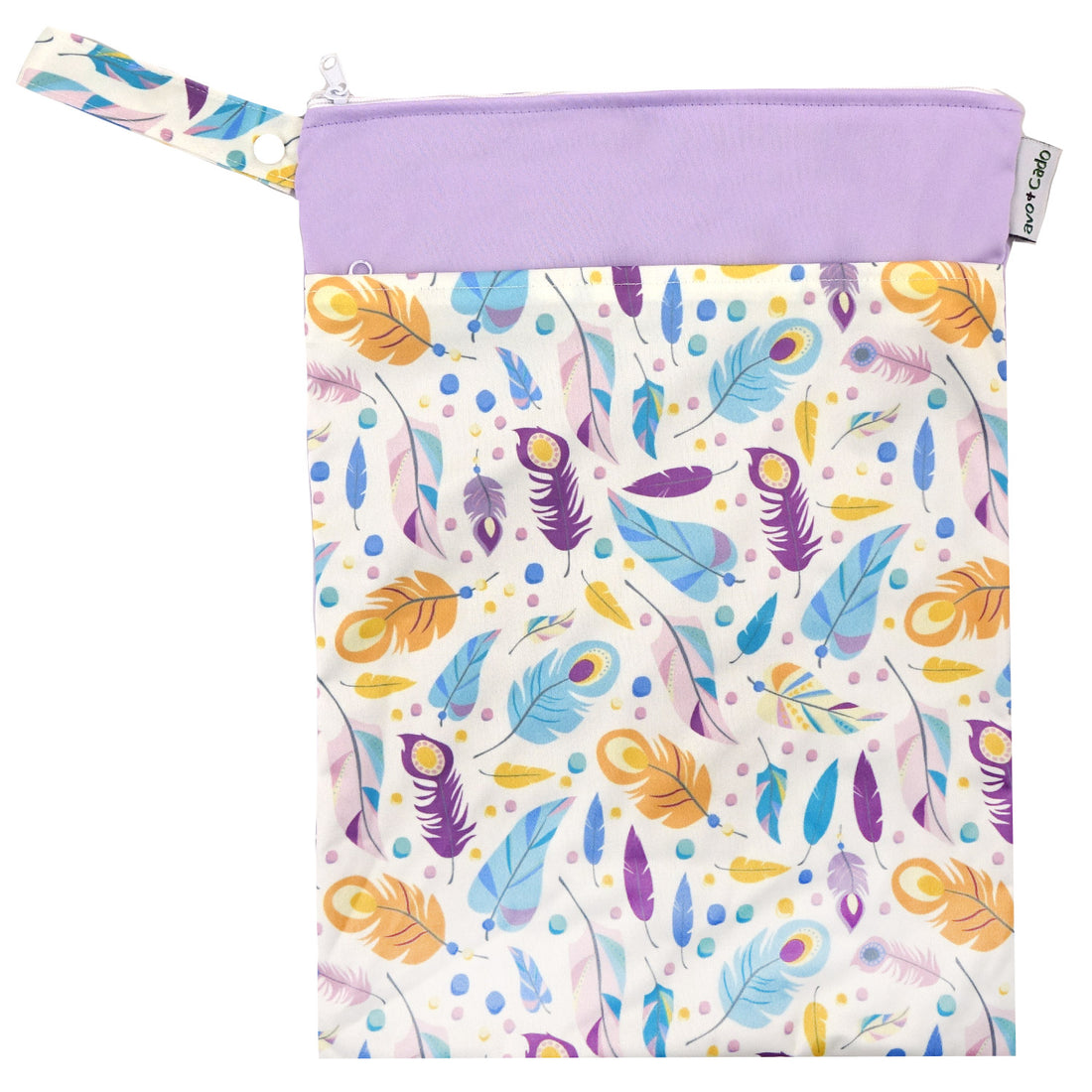 avo+cado Wetbag Medium med To Rum - Feathers - Wetbag medium - MamaMilla