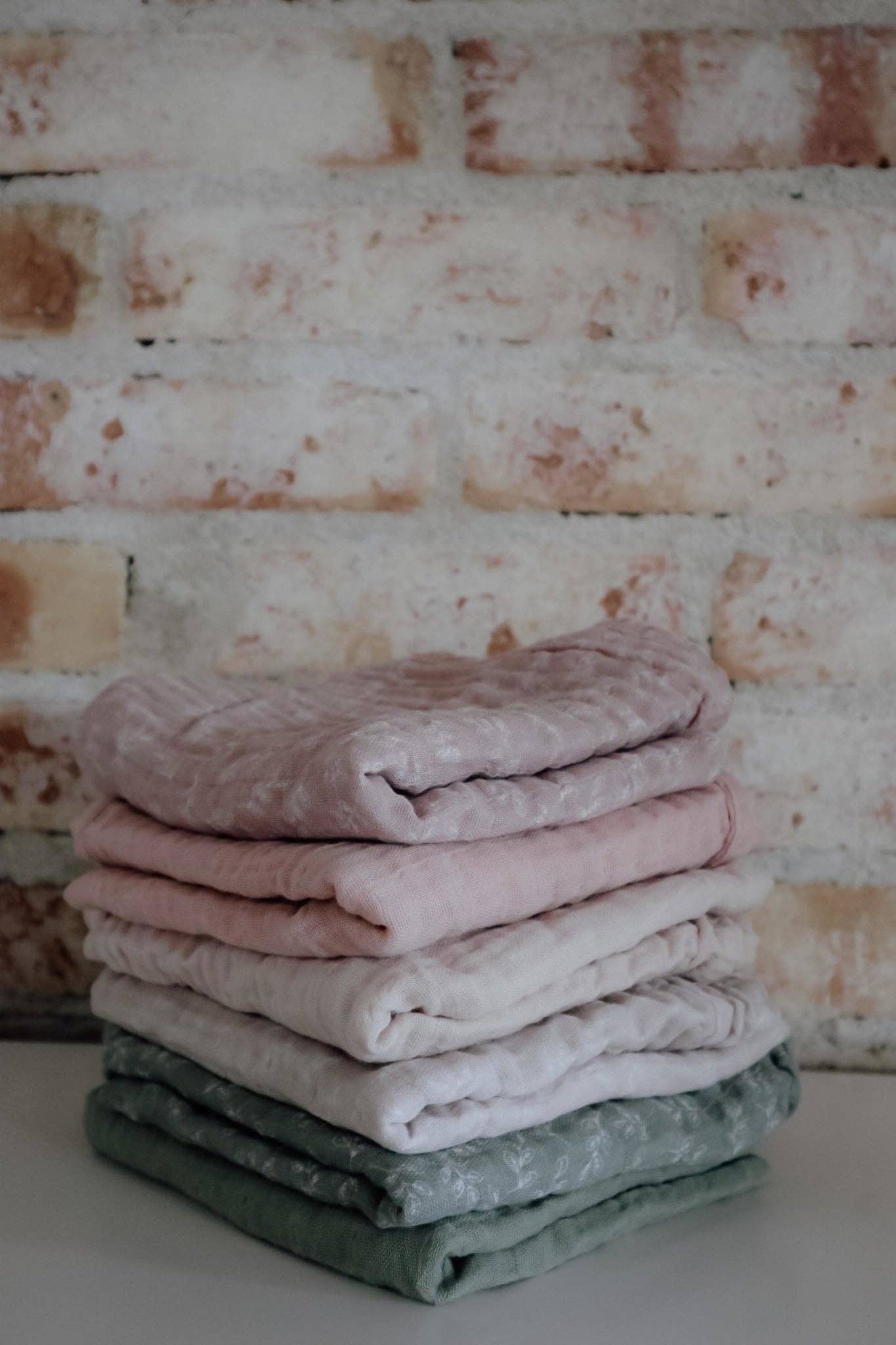 Natruba Stofbleer i Økologisk Muslin - 2 styk - Powder - Stofbleer - MamaMilla