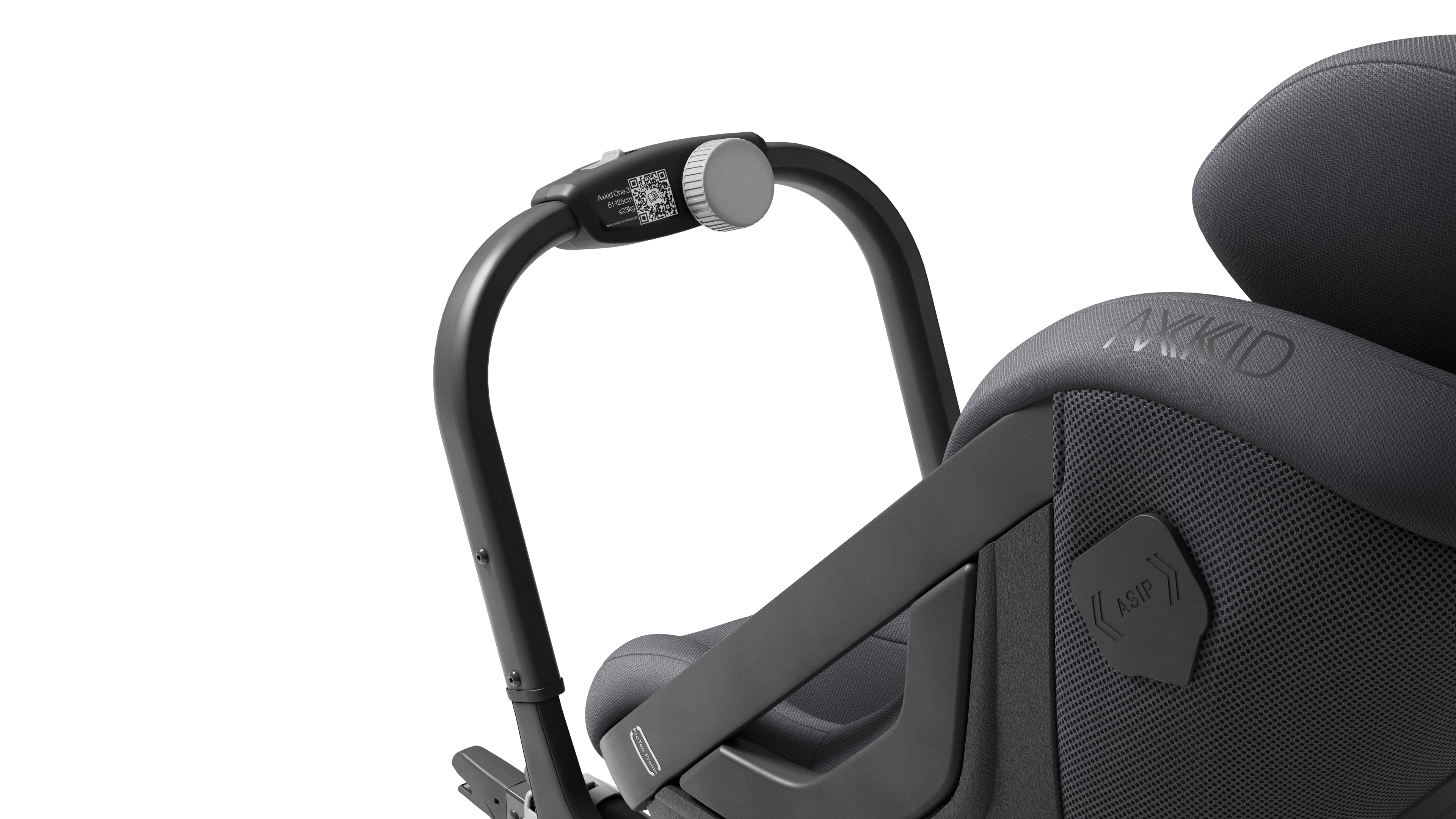 Axkid ONE 3 - Arctic Mist Grey - iSize 61-125 cm - 61-125 cm (3 mdr. til 7 år) - MamaMilla