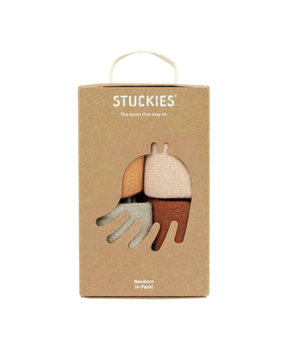 STUCKIES sokker til nyfødt med sømløs tå og "stay on" - 4 pak - Dusk - Sokker - MamaMilla
