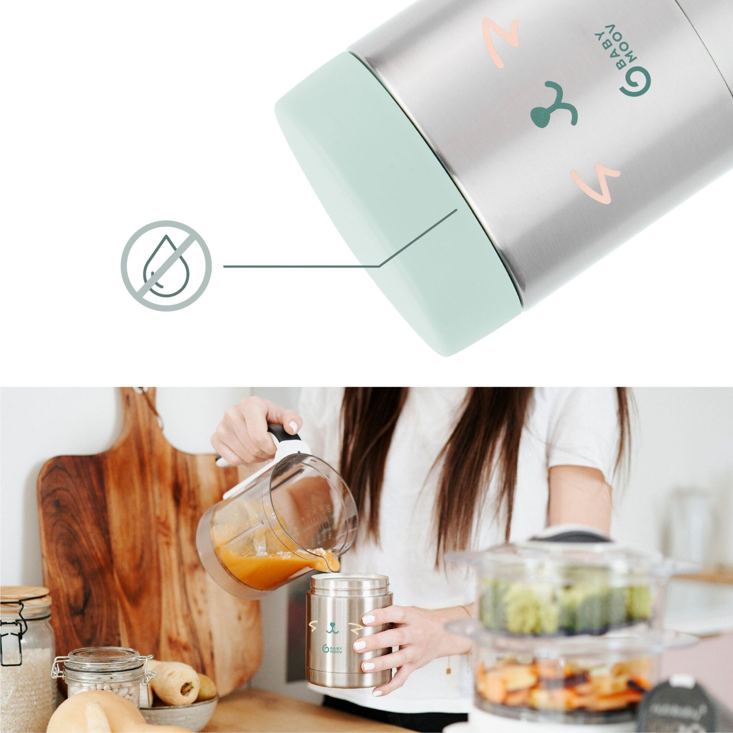 Babymoov Termomadkasse i Rustfrit Stål - 350 ml - Termomadkasse - MamaMilla