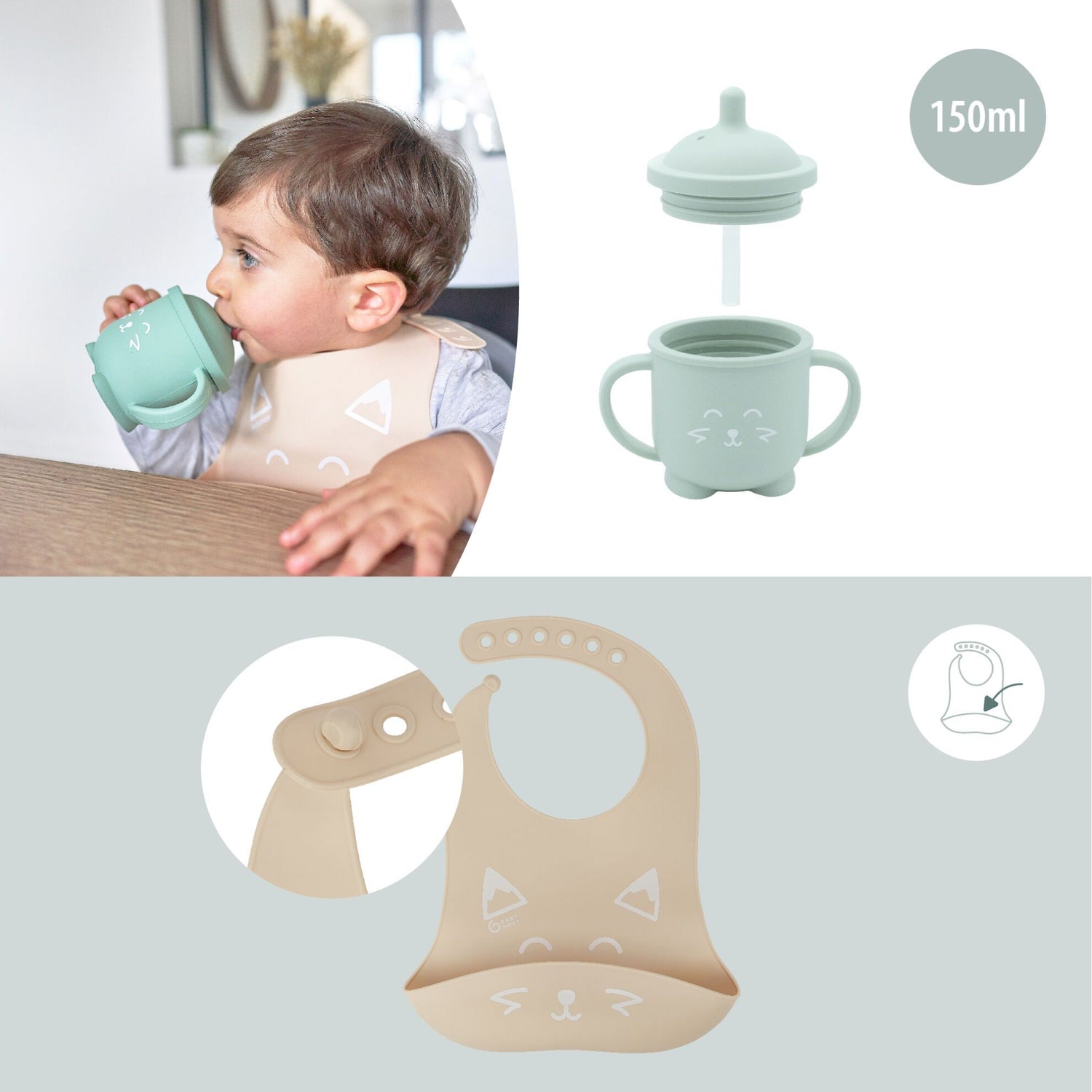 Babymoov Spisesæt 12-24 mdr - Terracotta Ræv - Spisesæt - MamaMilla