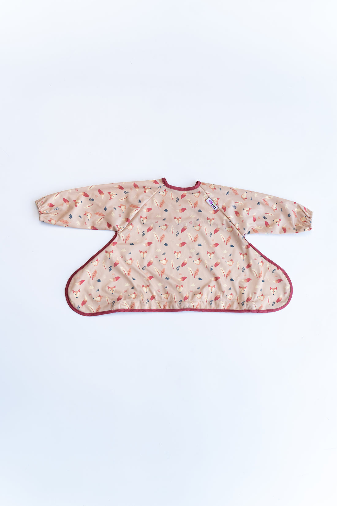 Tidy Tot Hagesmæk med Sugekop (lange ærmer) - Sand Ræv - Hagesmæk med ærmer - MamaMilla