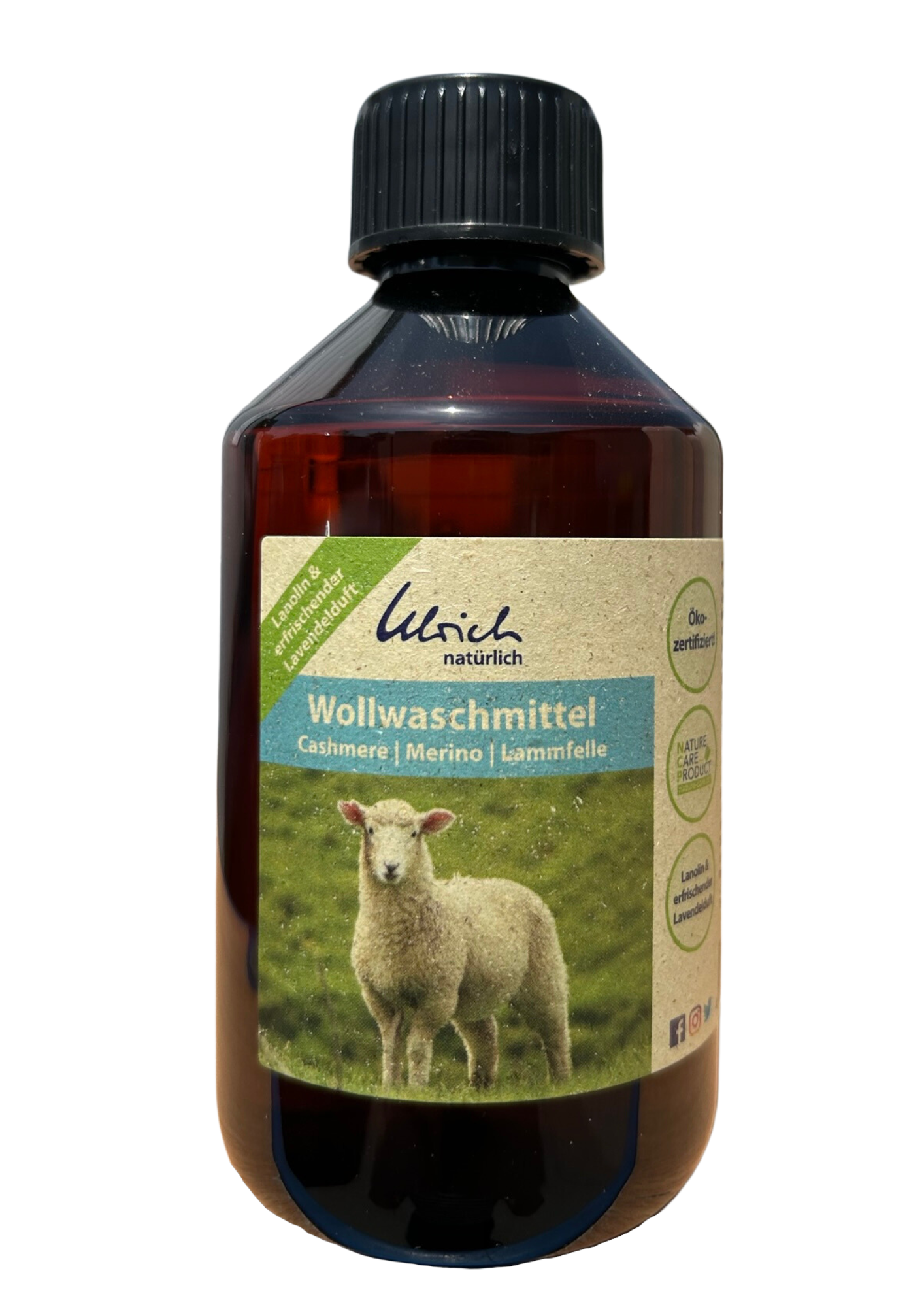 Ulrich Natürlich vaskemiddel til cashmere, merino og lammeskind med lavendel - 250 ml - Vaskemiddel (uld) - MamaMilla