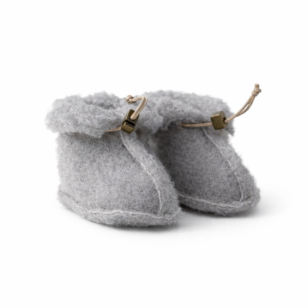 Baby hjemmesko af 100% økologisk fåreuld