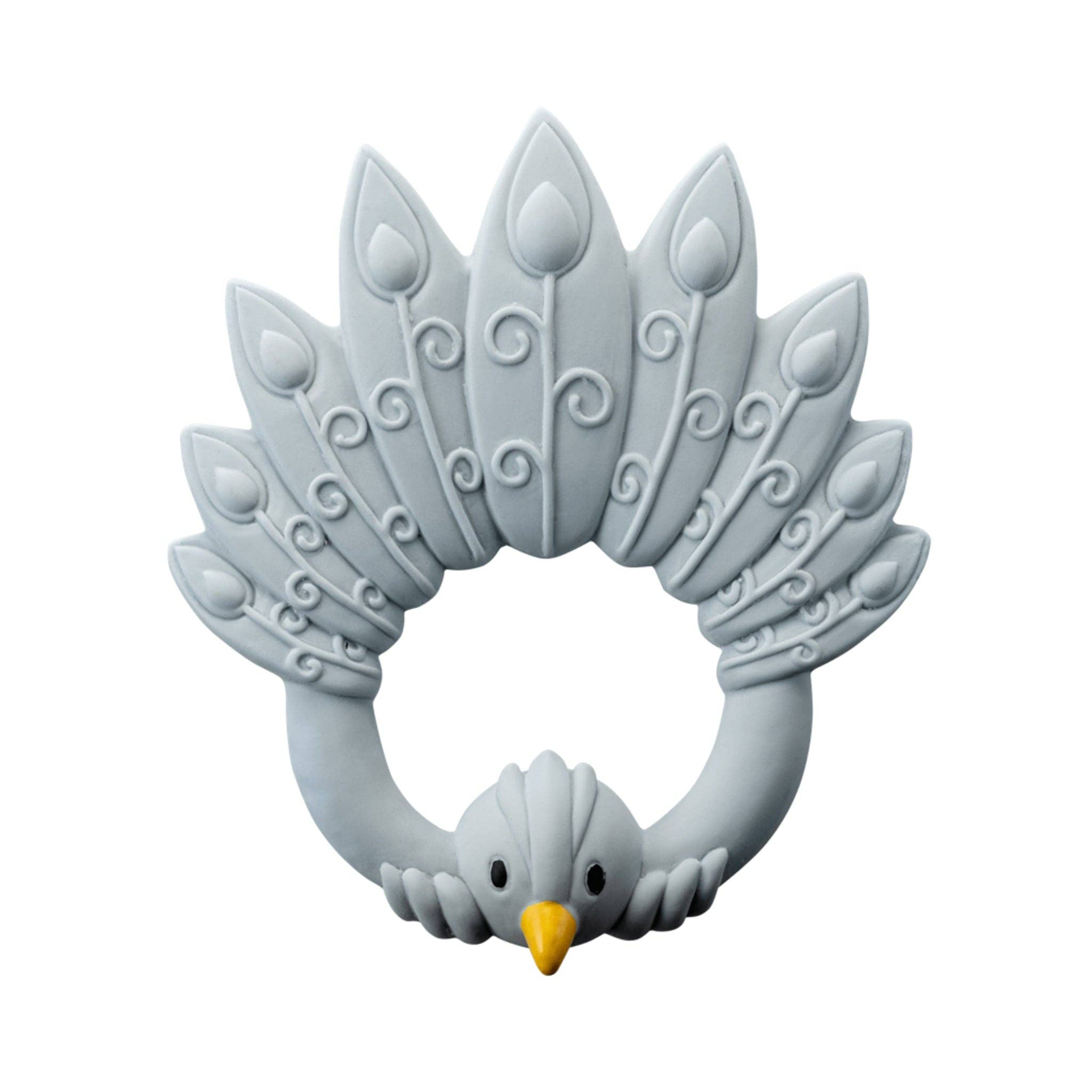 Natruba bidering i naturgummi - Påfugl-Lyseblå - Bidering - MamaMilla