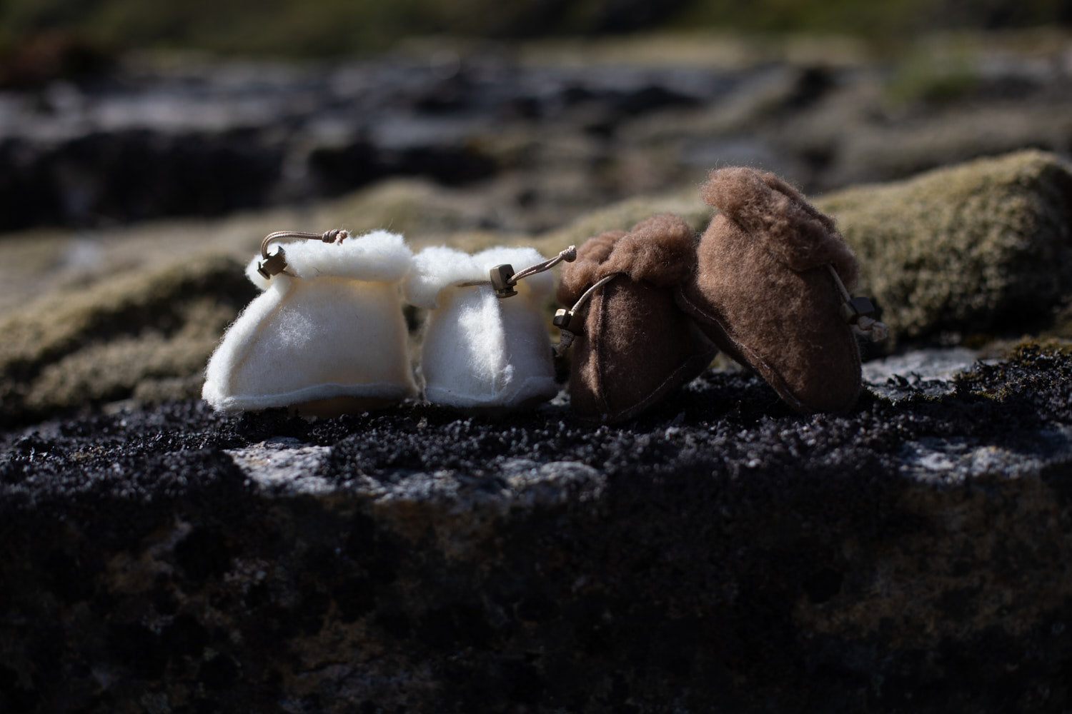 Baby hjemmesko af 100% økologisk fåreuld