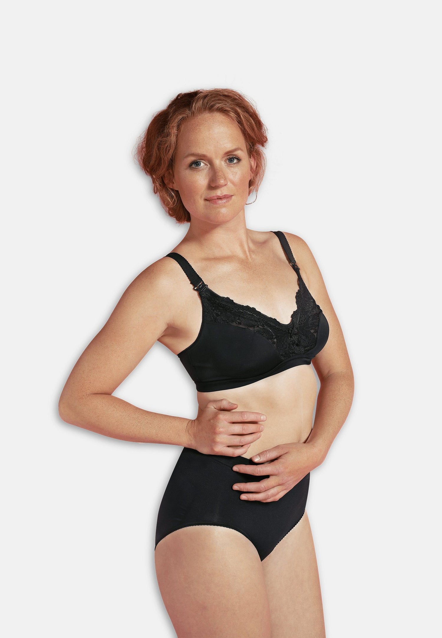 Carriwell Amme BH med blonder - Sort - Ammetøj - MamaMilla