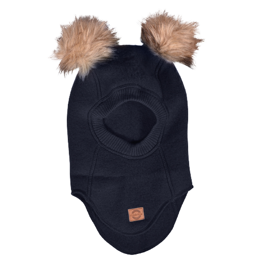 Mikk-Line uld-elefanthue med pompom - Blue nights - uld-Hue - MamaMilla