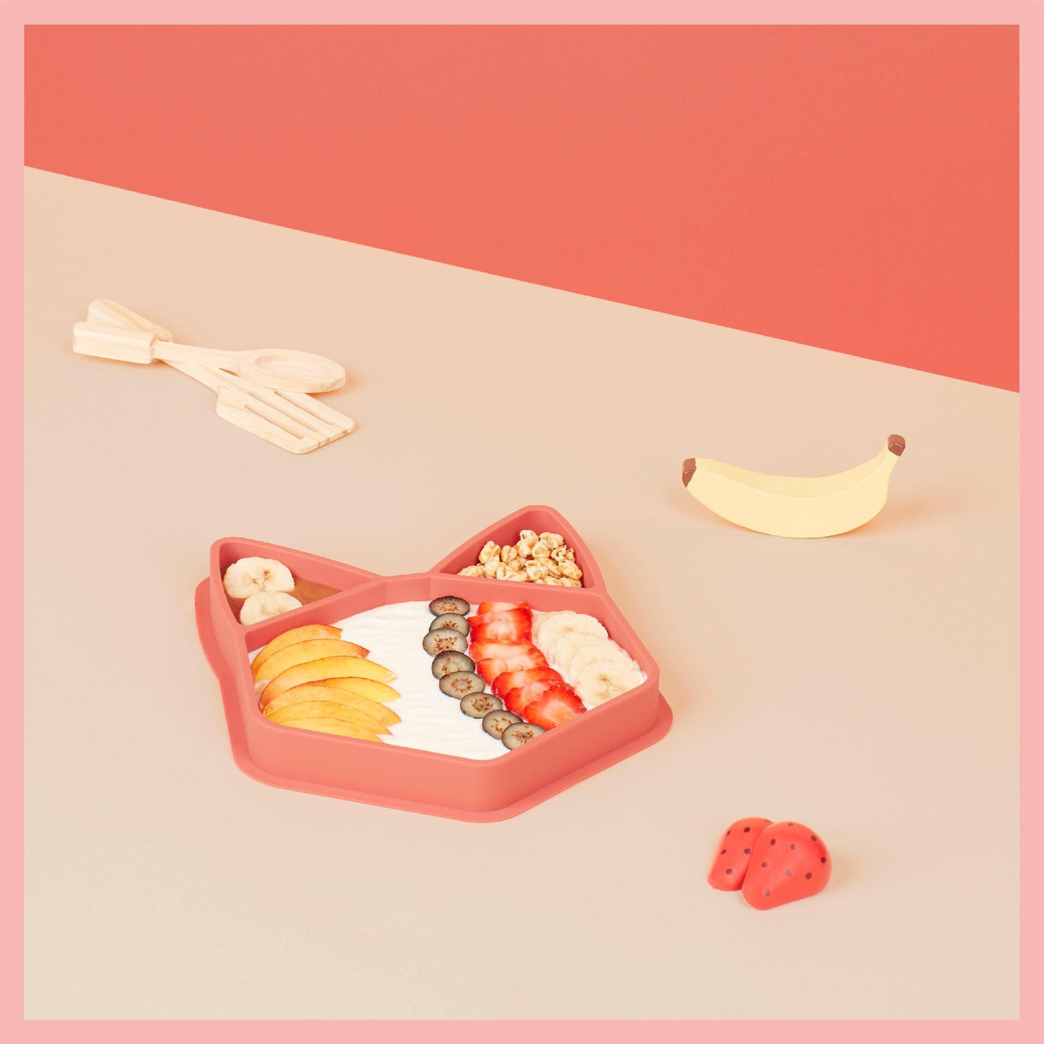 Babymoov silikone tallerken med opdelte rum - Fox - Tallerken - MamaMilla