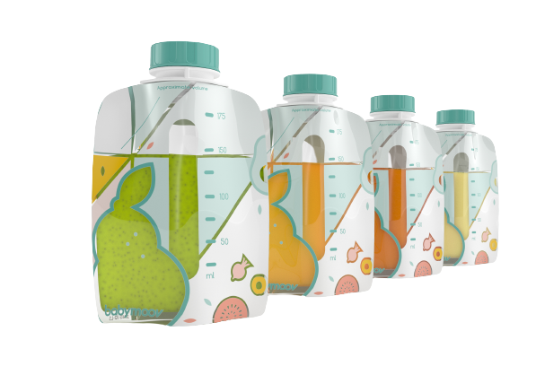 Babymoov Genanvendelige klemposer FOODI - Startersæt - Grød - MamaMilla