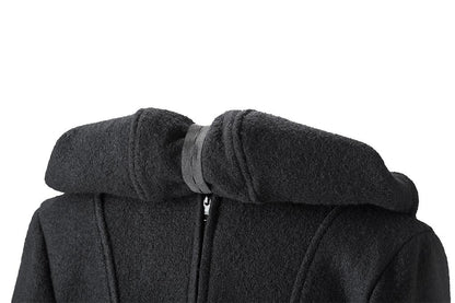 Mamalila 4i1 bære- og graviditetsjakke også til rygbæring - Uld - Anthracite - Bærejakke - MamaMilla