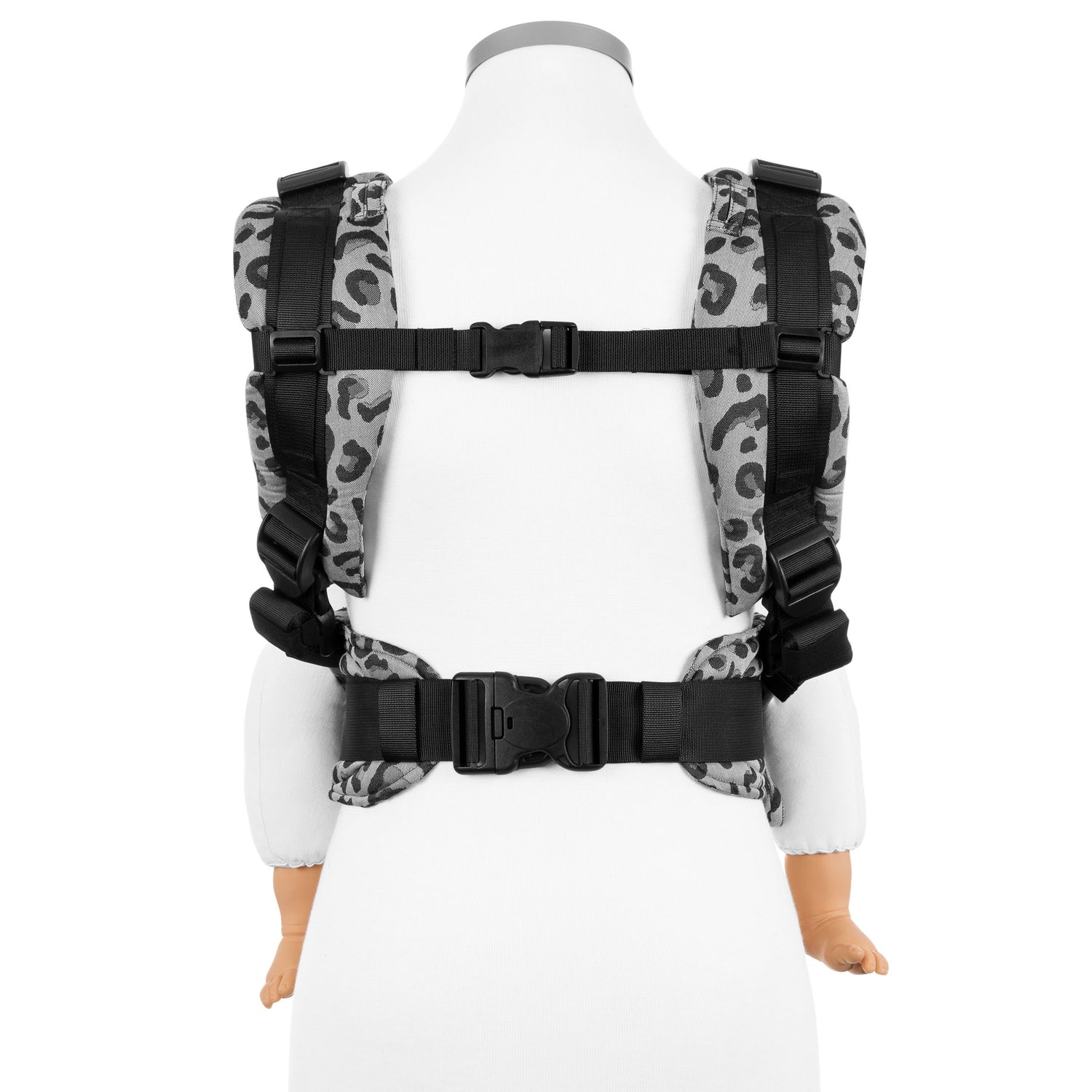 Fidella Fusion Fullbuckle Bæresele - Leopard Silver - Baby - bæresele - MamaMilla
