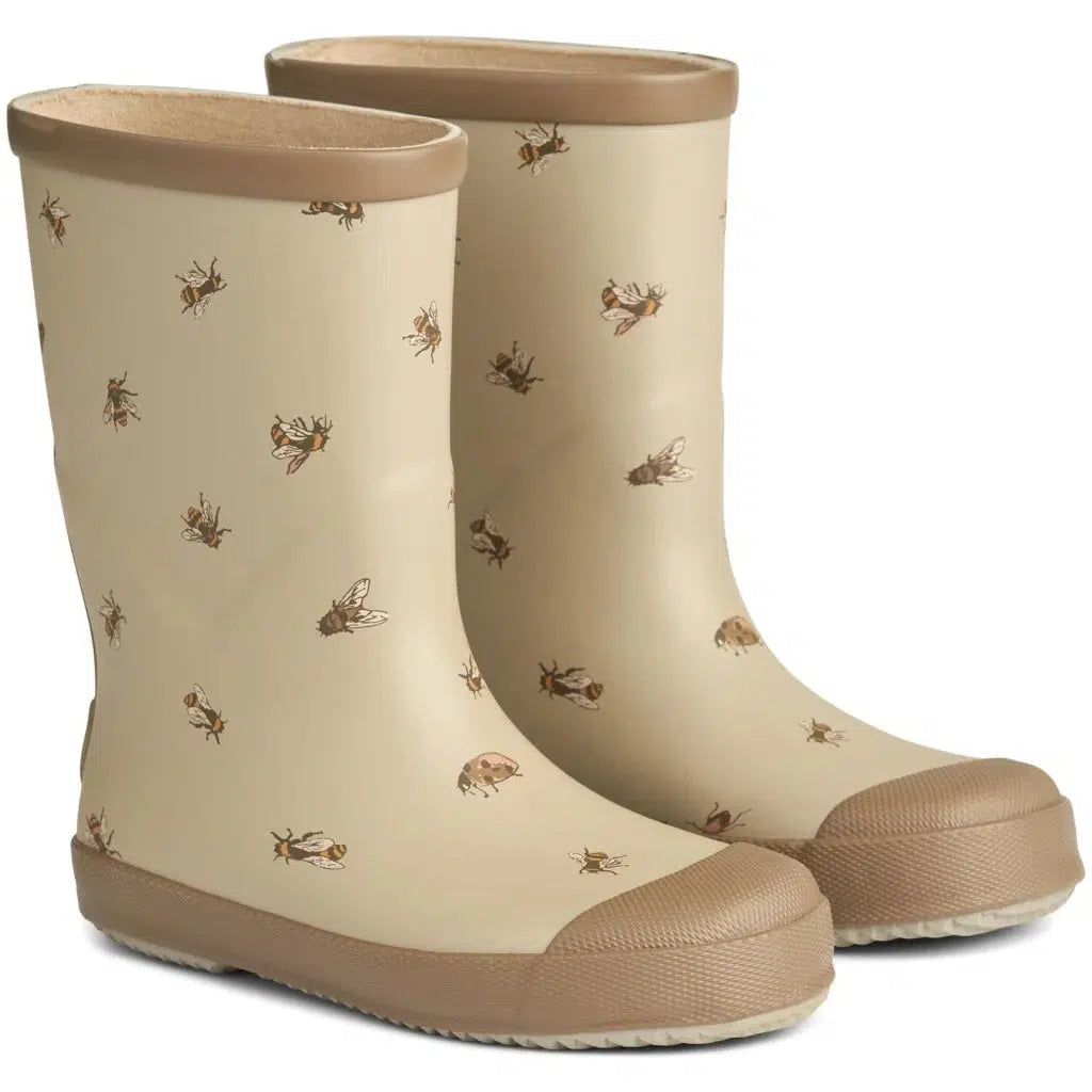 Wheat printet Muddy gummistøvler - Gravel bumblebee - gummistøvler - MamaMilla