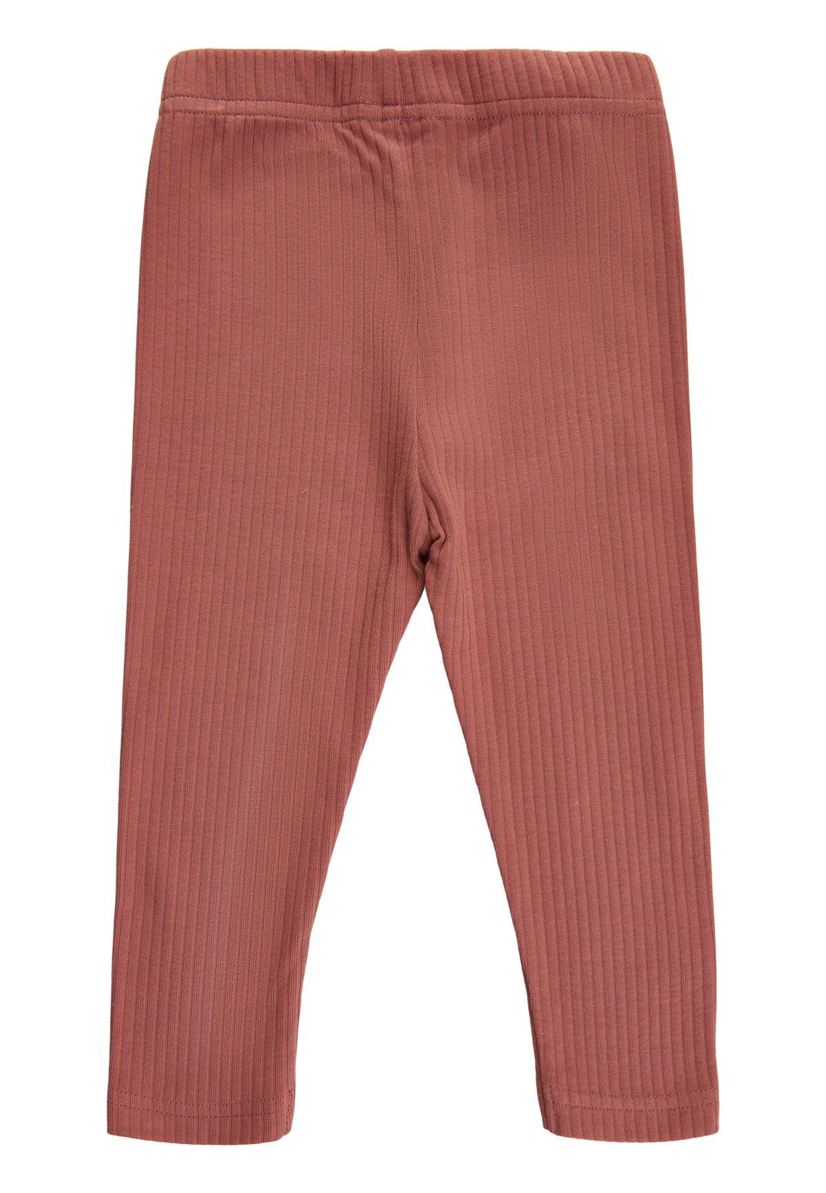 Soft gallery Paula rib leggings - Brick Dust - bukser - MamaMilla