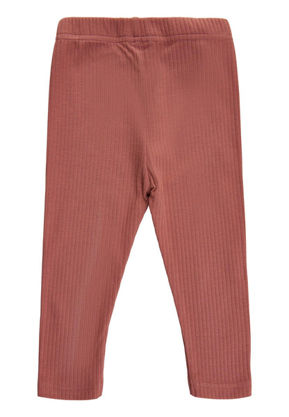 Soft gallery Paula rib leggings - Brick Dust - bukser - MamaMilla