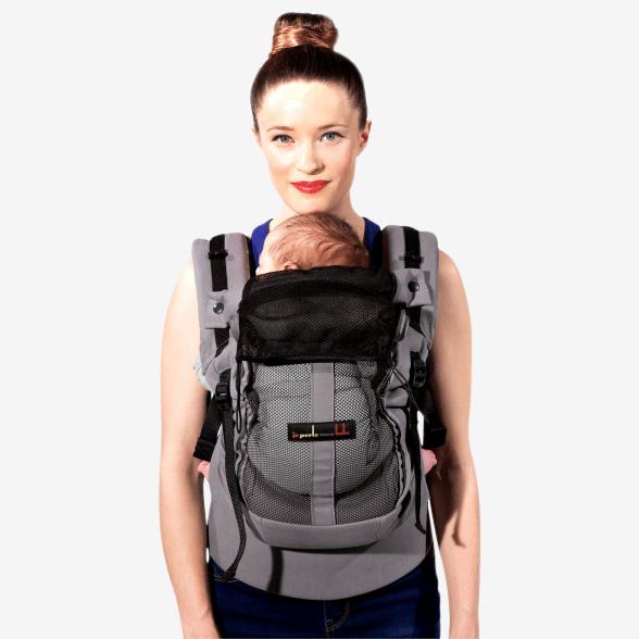 Je porte mon bebe bæresele - Mørkegrå - bæresele - MamaMilla