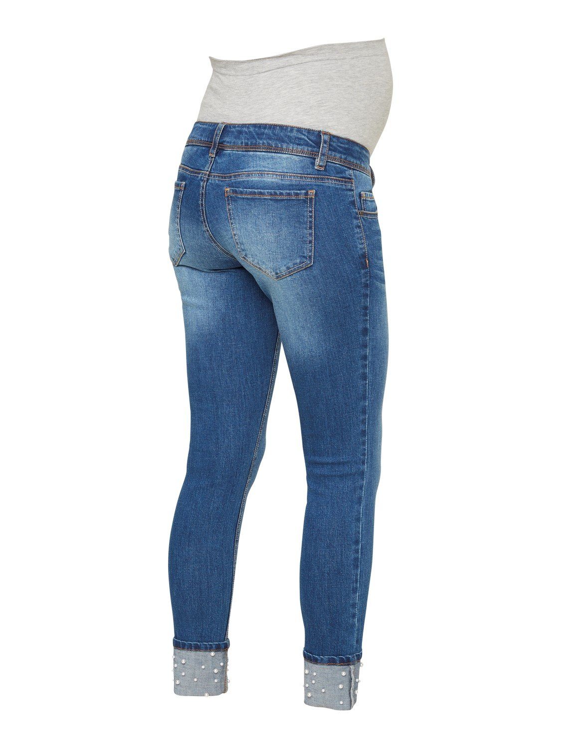 Mamalicious perlebesat ventejeans - Denim - Graviditetstøj - MamaMilla