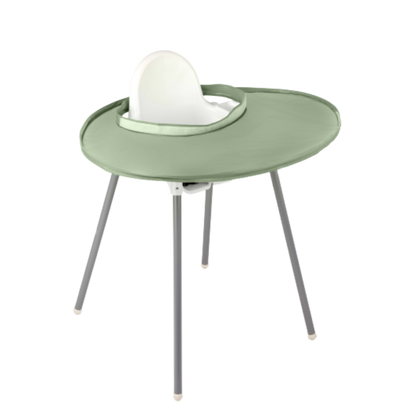 Tidy Tot Hagesmæk og Bakke - SÆT - Sage Grøntsager - Hagesmæk med ærmer - MamaMilla